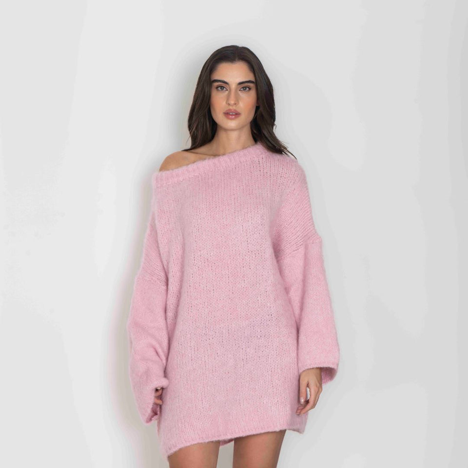 Jumperkleid – Oversized-Mini-Strickkleid-HauteBerlin