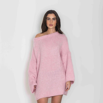 Jumperkleid – Oversized-Mini-Strickkleid-HauteBerlin