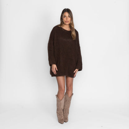 Jumperkleid – Oversized-Mini-Strickkleid-HauteBerlin