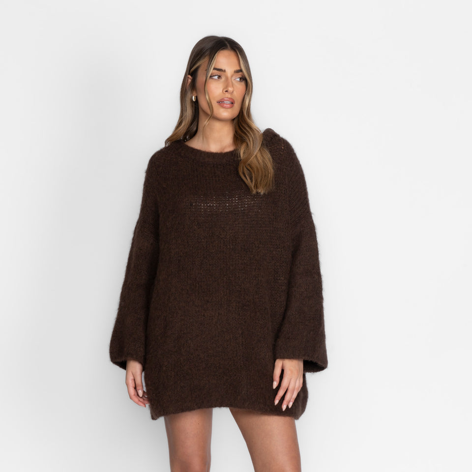 Jumperkleid – Oversized-Mini-Strickkleid-HauteBerlin