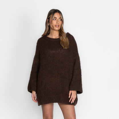Jumperkleid – Oversized-Mini-Strickkleid-HauteBerlin