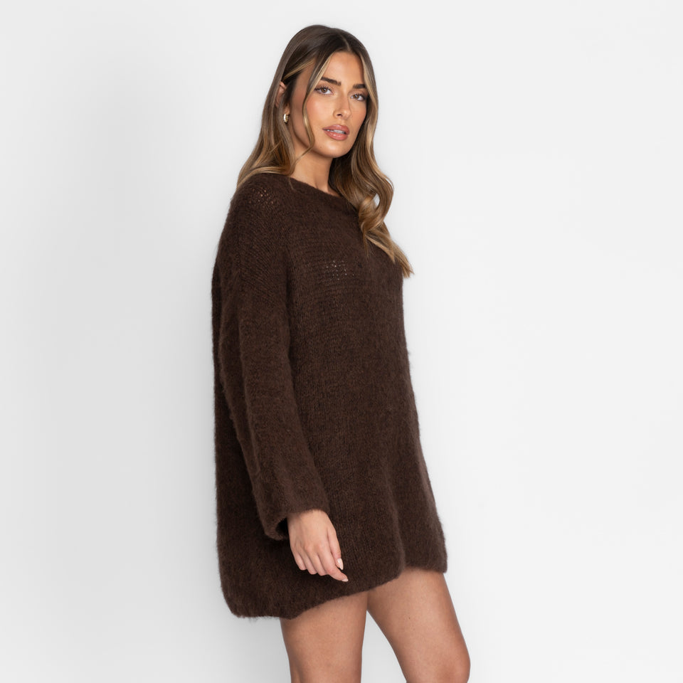 Jumperkleid – Oversized-Mini-Strickkleid-HauteBerlin