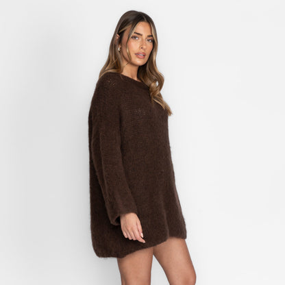 Jumperkleid – Oversized-Mini-Strickkleid-HauteBerlin