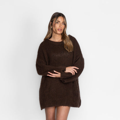 Jumperkleid – Oversized-Mini-Strickkleid-HauteBerlin
