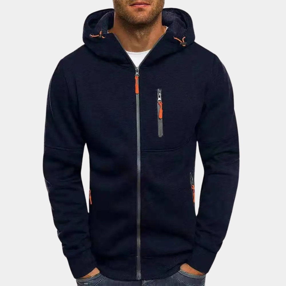 Kapuzenjacke mit Reißverschluss | Warm | Taschen | Kapuzenjacke mit Reißverschluss | Herren-Kapuzenjacke-HauteBerlin