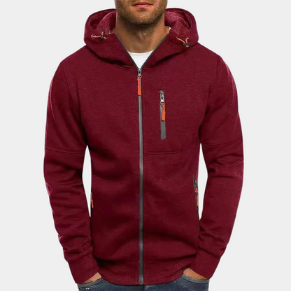 Kapuzenjacke mit Reißverschluss | Warm | Taschen | Kapuzenjacke mit Reißverschluss | Herren-Kapuzenjacke-HauteBerlin