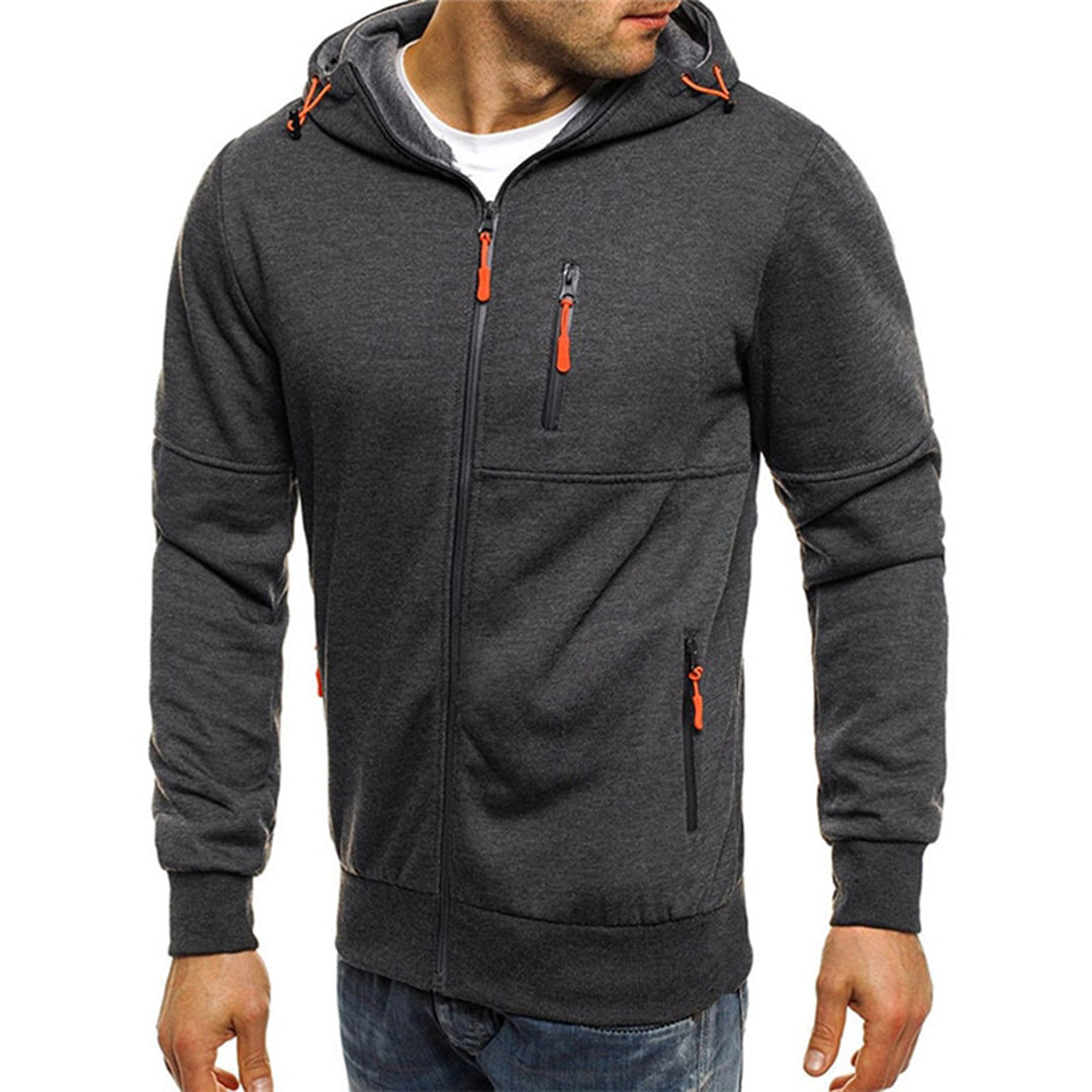 Kapuzenjacke mit Reißverschluss | Warm | Taschen | Kapuzenjacke mit Reißverschluss | Herren-Kapuzenjacke-HauteBerlin