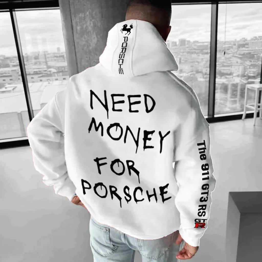 Kapuzenpullover | Auto-Print | Warm | Oversized-Kapuzenpullover | Herrenbekleidung-HauteBerlin