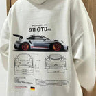 Porsche Gt3 Weißer Hoodie