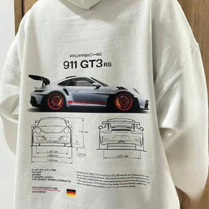 Kapuzenpullover | Auto-Print | Warm | Oversized-Kapuzenpullover | Herrenbekleidung-HauteBerlin
