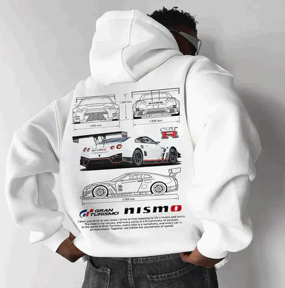 Kapuzenpullover | Auto-Print | Warm | Oversized-Kapuzenpullover | Herrenbekleidung-HauteBerlin