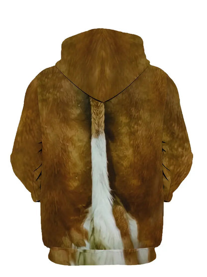 Kapuzenpullover – Kuhmuster – Lustig – Pullover mit Kapuze – Herren-Kapuzenpullover-HauteBerlin