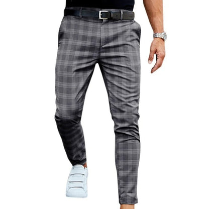 Karo-Hosen | Slim-Fit | Stretch | Herren Mode-Hosen | Herren-Hosen-HauteBerlin