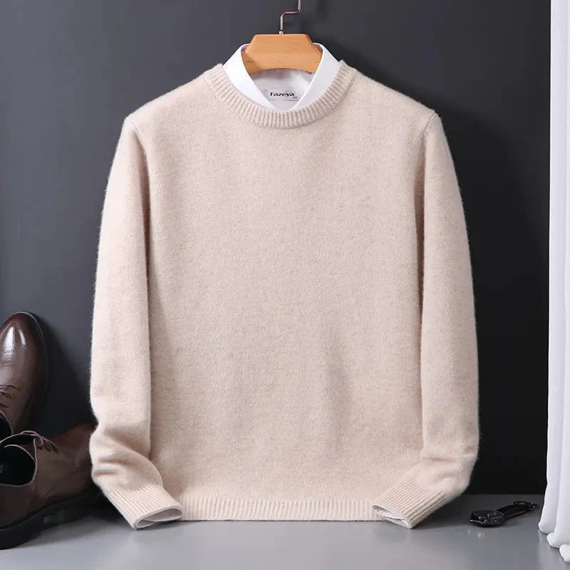 Kaschmirpullover | Strick | Rundhalsausschnitt | Pullover | Herrenbekleidung-HauteBerlin