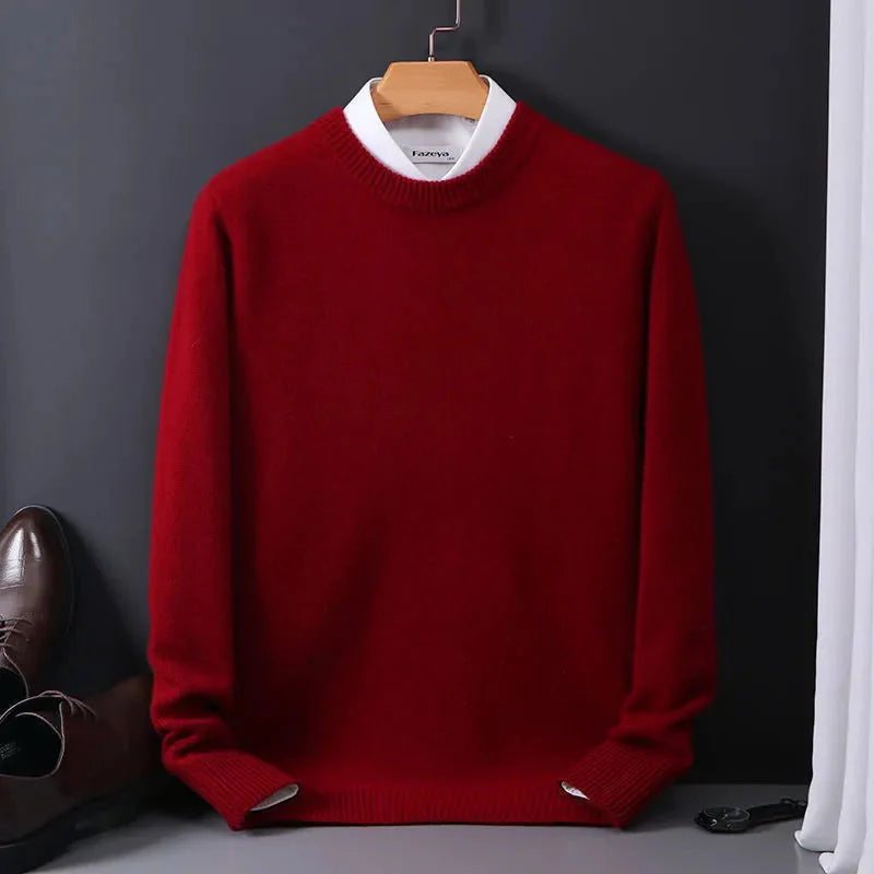 Kaschmirpullover | Strick | Rundhalsausschnitt | Pullover | Herrenbekleidung-HauteBerlin