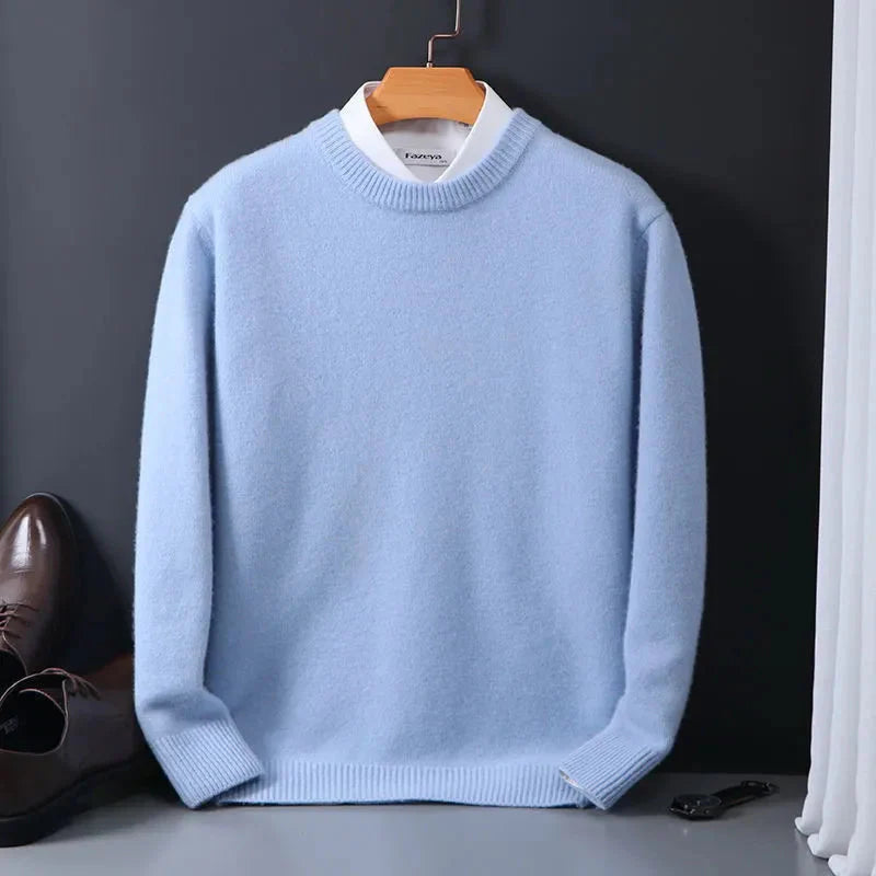 Kaschmirpullover | Strick | Rundhalsausschnitt | Pullover | Herrenbekleidung-HauteBerlin