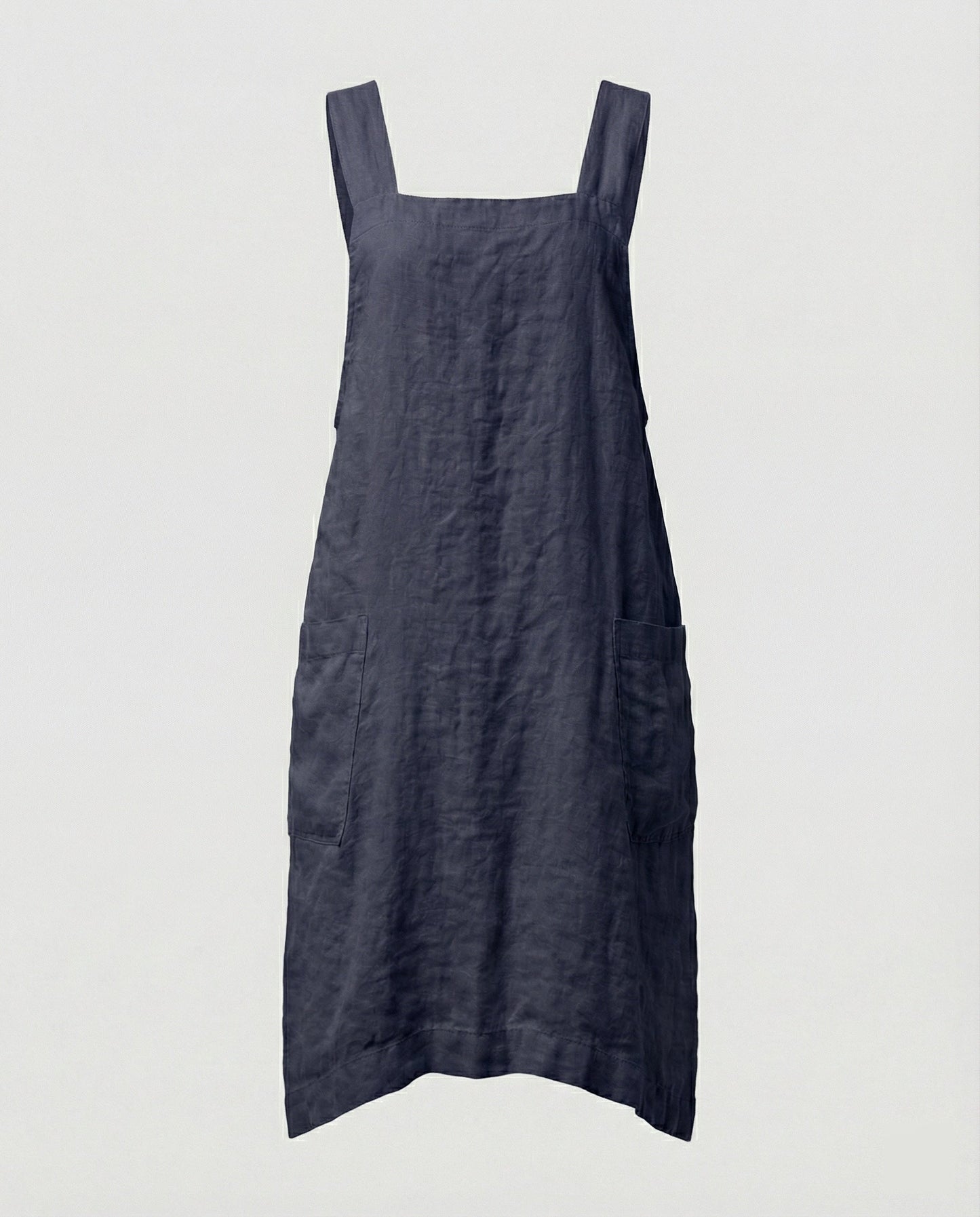 Kleid mit Schürzchen – Lässiges, locker sitzendes Leinenkleid für Damen-HauteBerlin