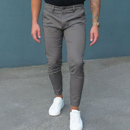 Kleiderhosen - Stylische Herren Stretch Slim Fit Chino Hose-HauteBerlin