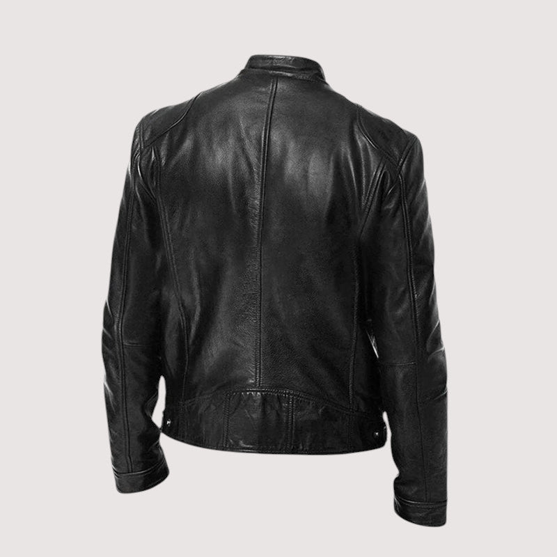 Kunstlederjacke - Regular Fit - Veganes Leder - Bikerjacke - Lederjacke für Männer-HauteBerlin