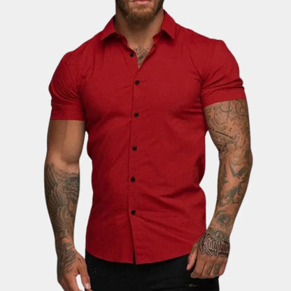 Kurzarmhemd | Slim Fit | Umlegekragen | Hemd mit Knöpfen | Herrenhemd-HauteBerlin