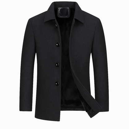 Kurzer Trenchcoat – Einreihig – Maßgeschneidert – Winter-Trenchcoat – Herrenjacke-HauteBerlin