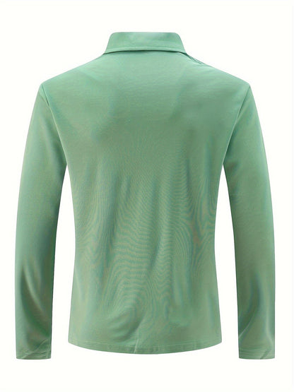 Langarm-Poloshirt – Poloshirt für Männer mit Kragen und Knopfleiste-HauteBerlin