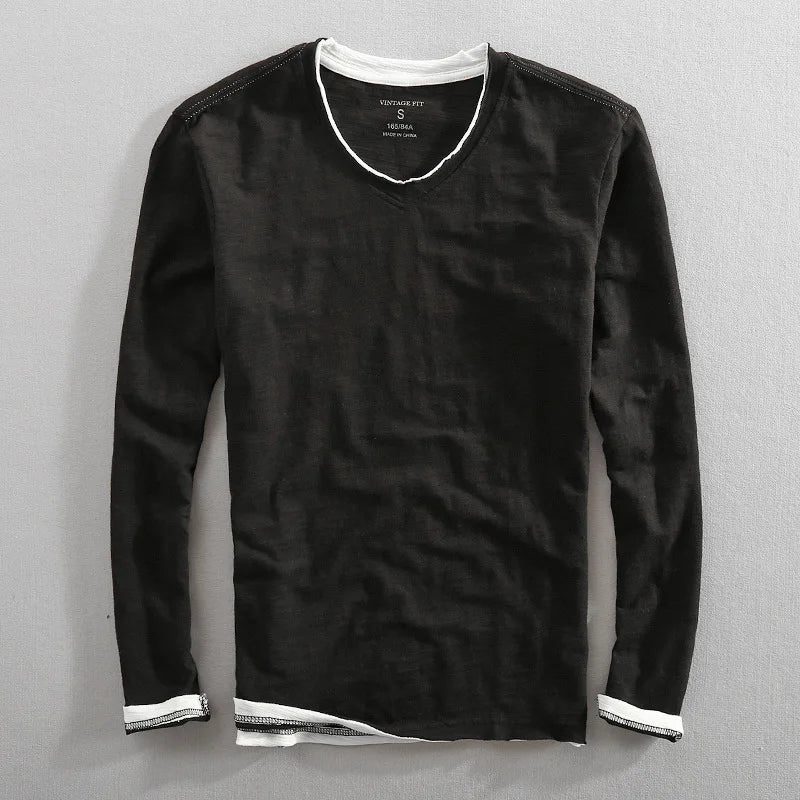 Langarm-T-Shirt | Basic | Lässig | Langarm-Shirts | Herrenbekleidung-HauteBerlin