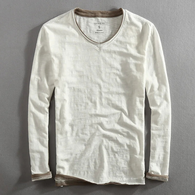 Langarm-T-Shirt | Basic | Lässig | Langarm-Shirts | Herrenbekleidung-HauteBerlin
