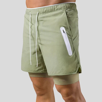 Laufshorts - Herren 2-in-1 Sport Gym Shorts mit Taschen-HauteBerlin