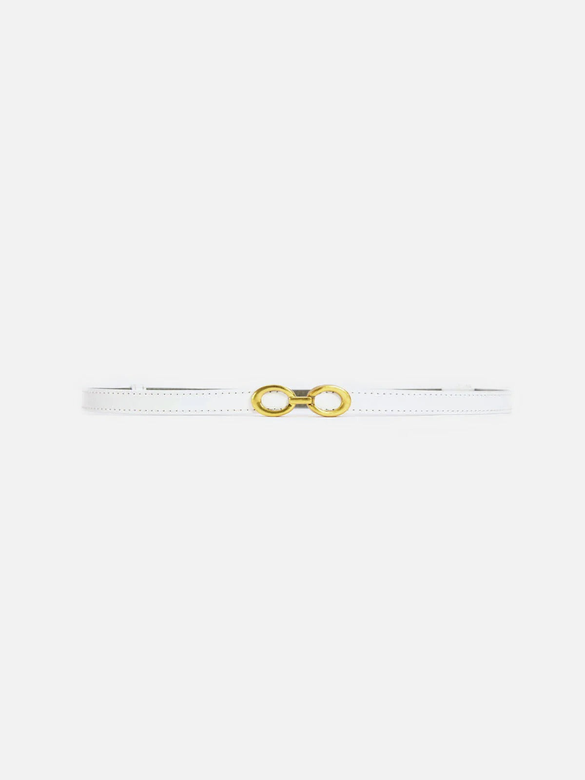 Ledergürtel Damen Schmal | Goldene Doppelring Schnalle | Taillengürtel-HauteBerlin