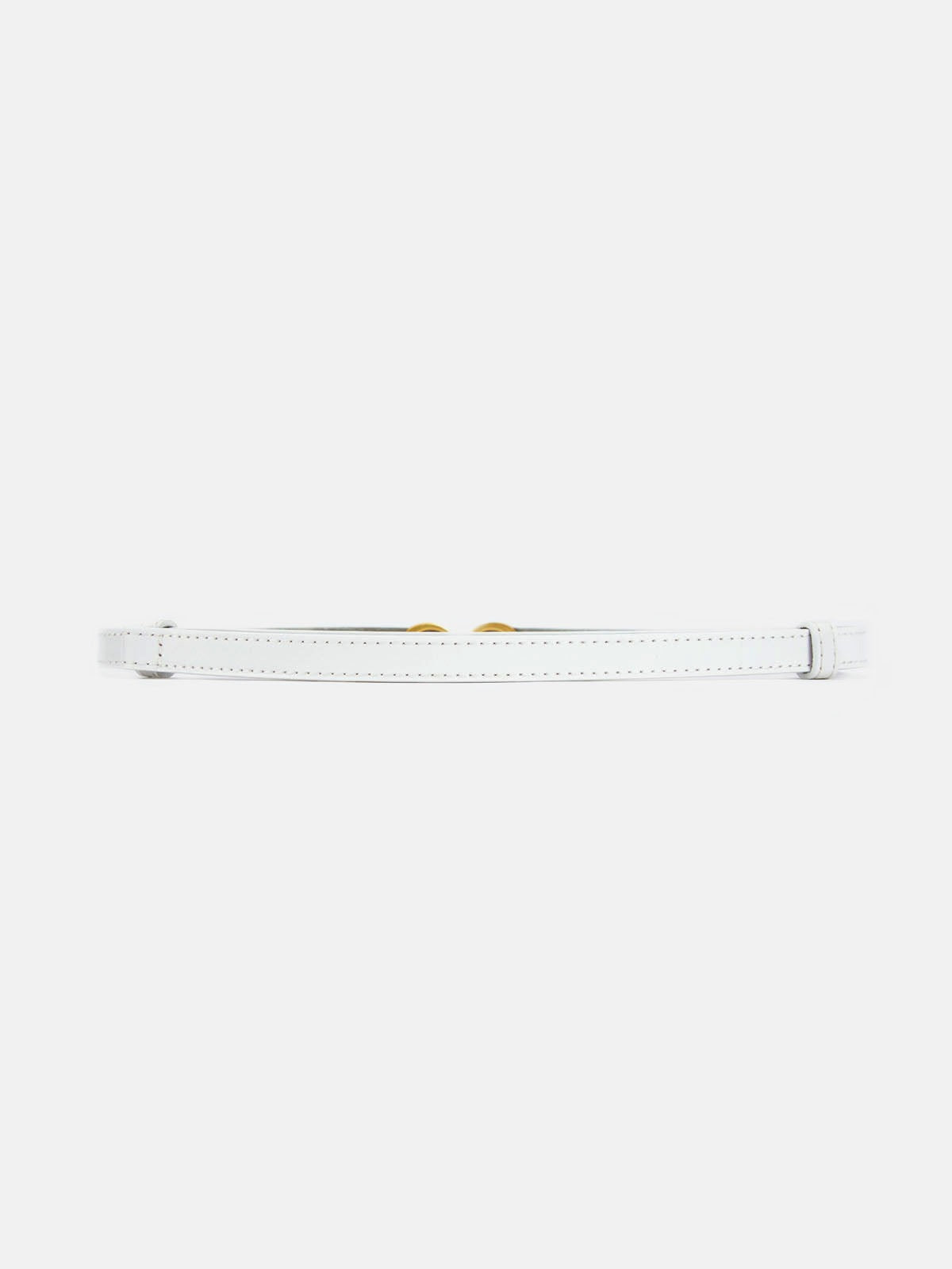 Ledergürtel Damen Schmal | Goldene Doppelring Schnalle | Taillengürtel-HauteBerlin