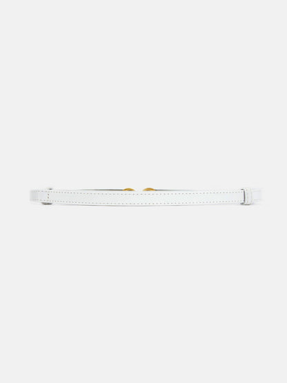 Ledergürtel Damen Schmal | Goldene Doppelring Schnalle | Taillengürtel-HauteBerlin