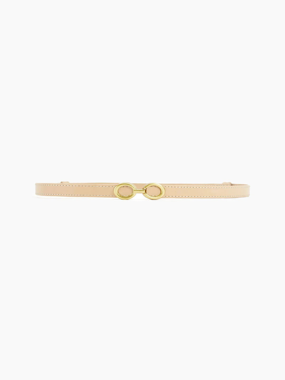 Ledergürtel Damen Schmal | Goldene Doppelring Schnalle | Taillengürtel-HauteBerlin