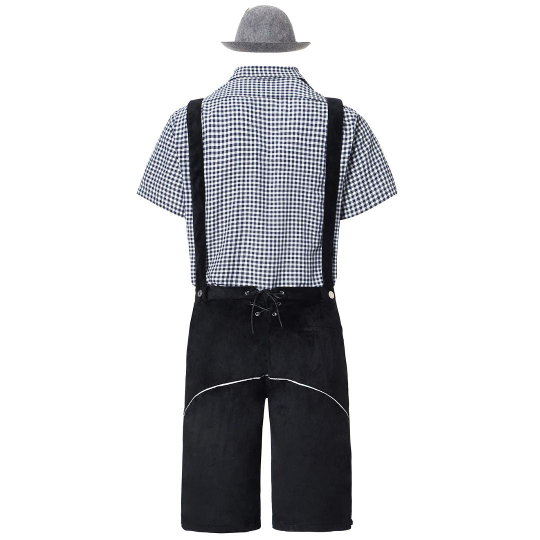 Lederhose Herren - Leder Traditionell Bayerisch Braun Oktoberfest-HauteBerlin