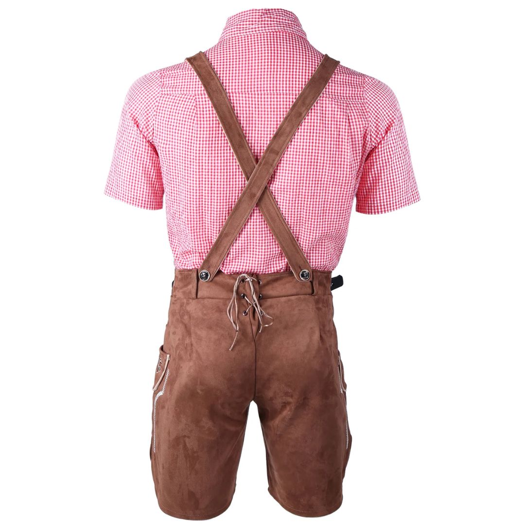 Lederhose Herren - Leder Traditionell Bayerisch Schwarz Oktoberfest-HauteBerlin