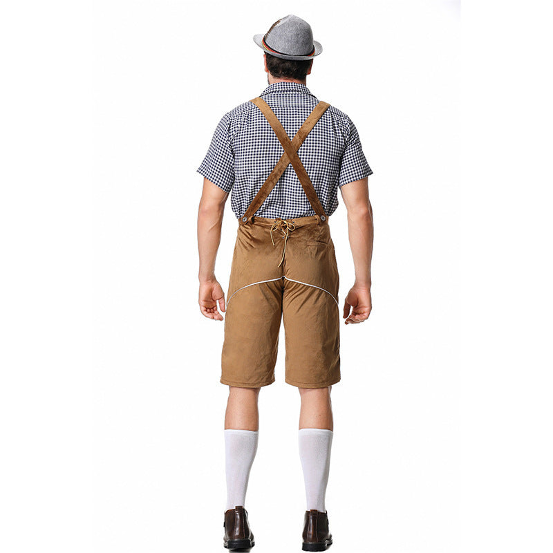 Lederhose Herren - Wildleder Filz Hosenträger Oktoberfest-HauteBerlin