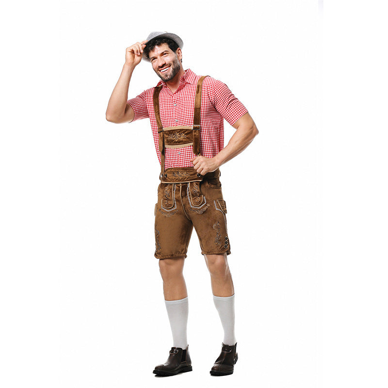 Lederhose Herren - Wildleder Filz Hosenträger Oktoberfest-HauteBerlin
