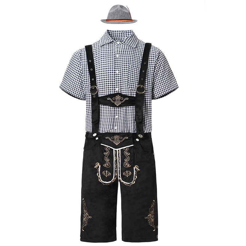 Lederhose Herren - Wildleder Filz Hosenträger Oktoberfest-HauteBerlin