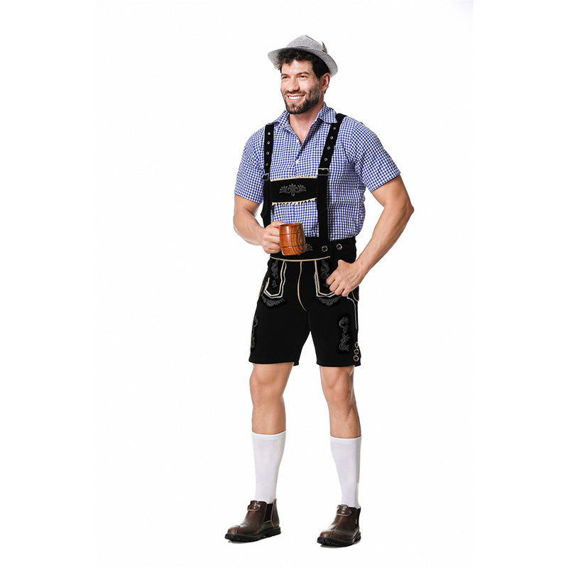 Lederhose Herren - Wildleder Filz Hosenträger Oktoberfest-HauteBerlin