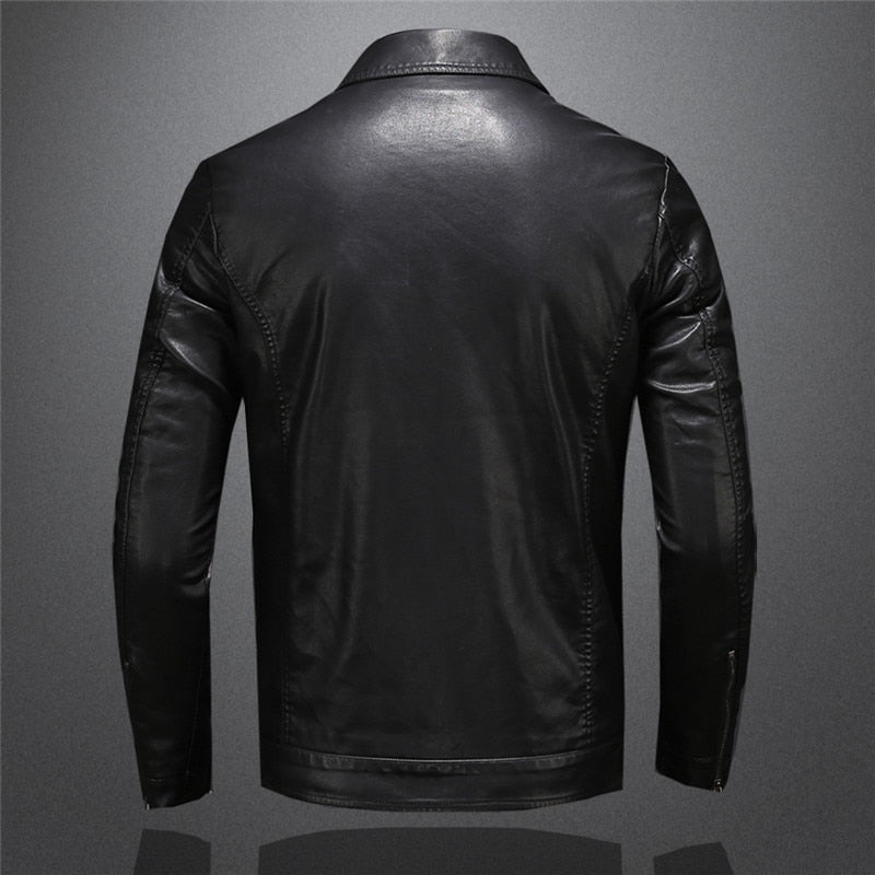 Lederjacke | Schmaler Schnitt | Reißverschluss | Schwarze Jacke | Herren-Lederjacke-HauteBerlin