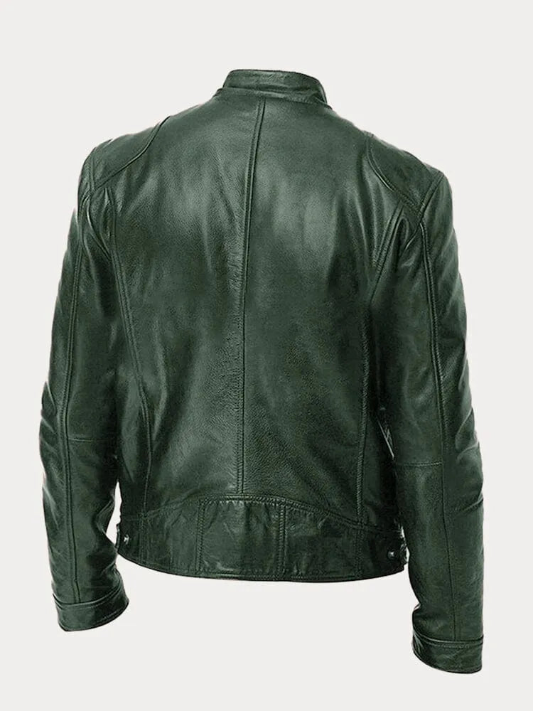 Lederjacke | Zip-Up | Regular Fit | Bikerjacke | Herren Lederjacke-HauteBerlin