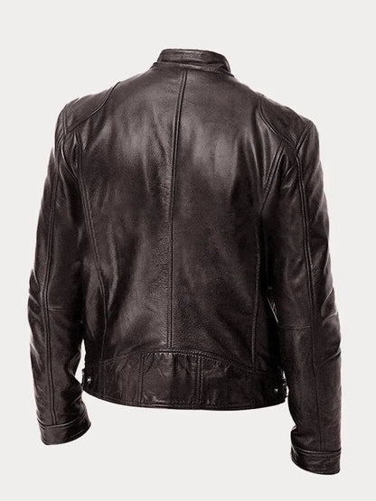 Lederjacke | Zip-Up | Regular Fit | Bikerjacke | Herren Lederjacke-HauteBerlin