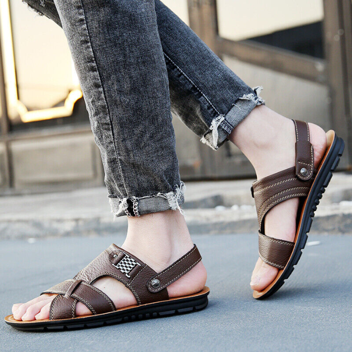 Ledersandalen – Ergonomisch – Sport – Orthopädische Sandalen – Herrensandalen-HauteBerlin