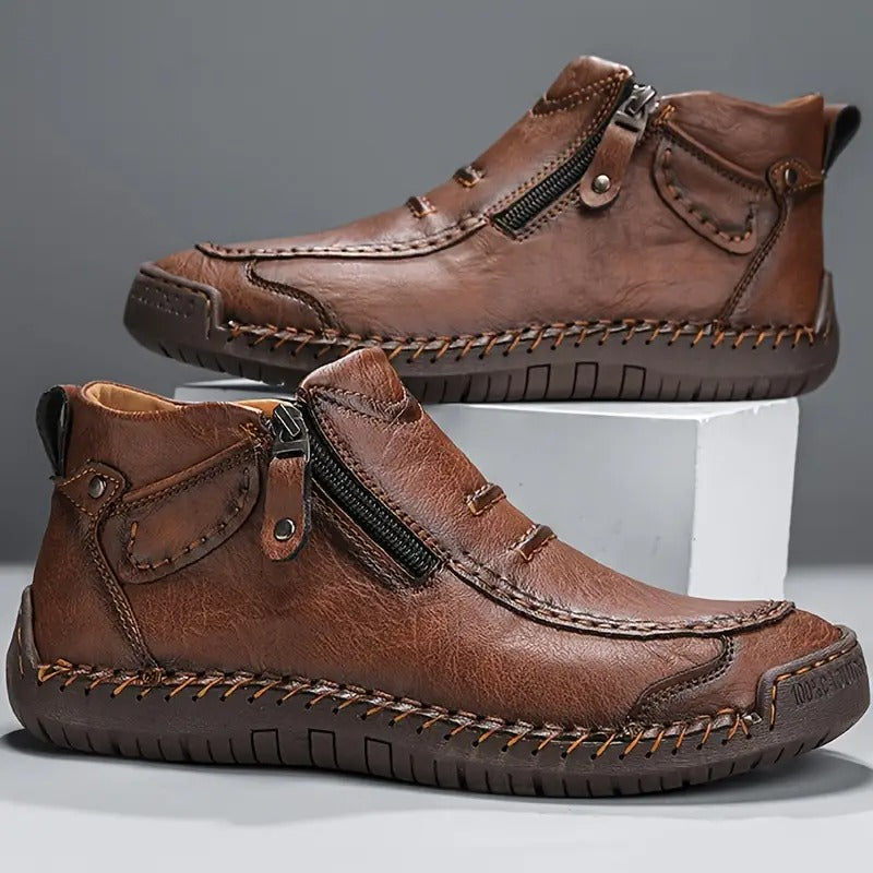Lederschuhe - Rutschfest - Orthopädisch - Lederstiefel - Herrenschuhe-HauteBerlin