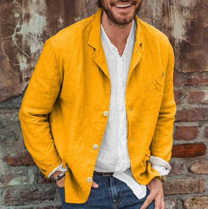 Leinenblazer - Lässig - Einreihig - Leinenjacke - Herrenblazer-HauteBerlin