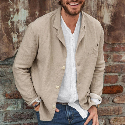 Leinenblazer - Lässig - Einreihig - Leinenjacke - Herrenblazer-HauteBerlin