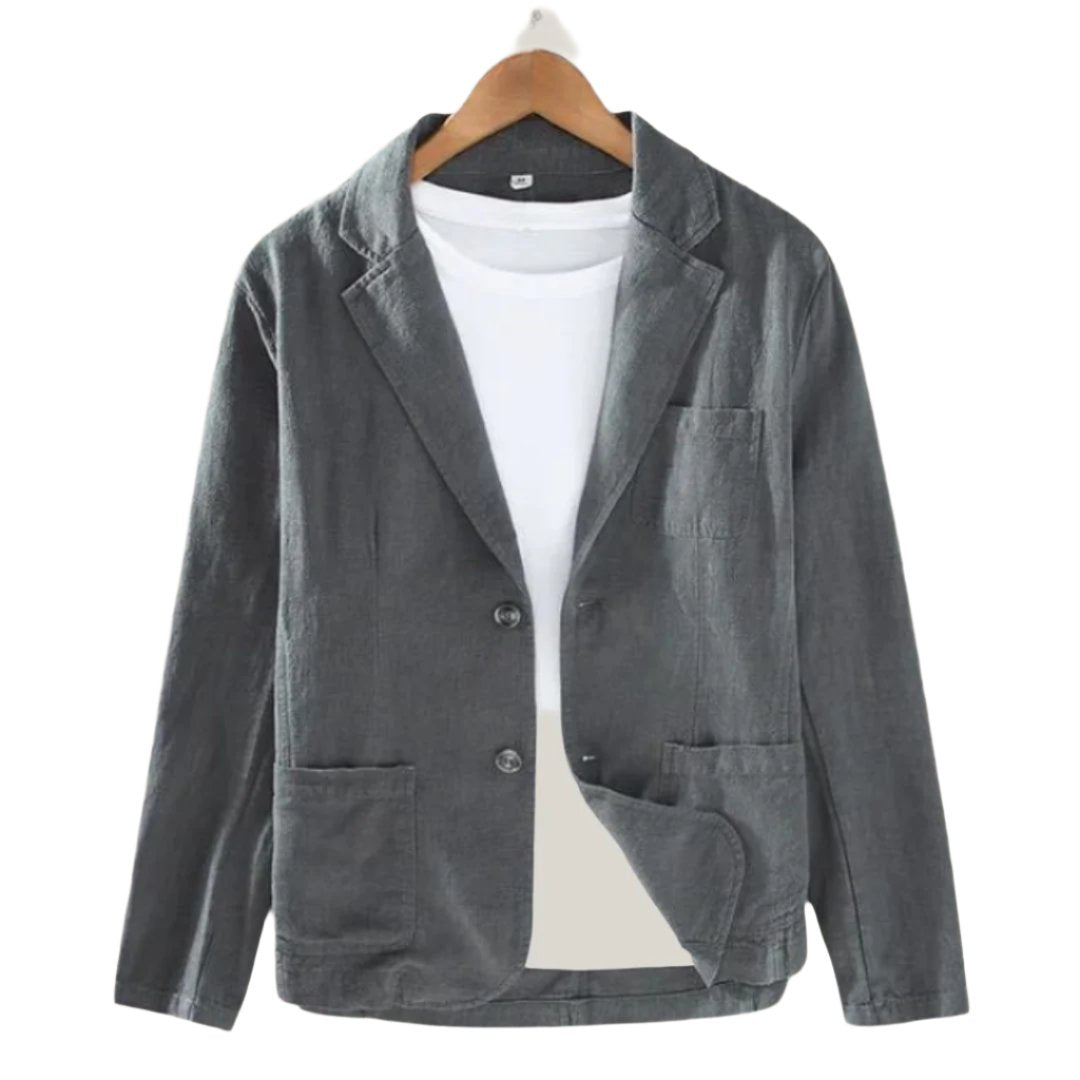 Leinenblazer – Lässiger einreihiger Sommerblazer für Männer-HauteBerlin