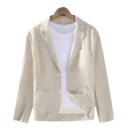 Leinenblazer – Lässiger einreihiger Sommerblazer für Männer-HauteBerlin
