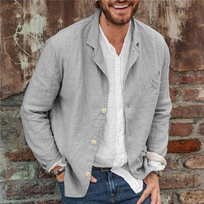 Leinenblazer | Leichtgewicht | Lockere Passform | Leinenjacke | Herrenbekleidung-HauteBerlin