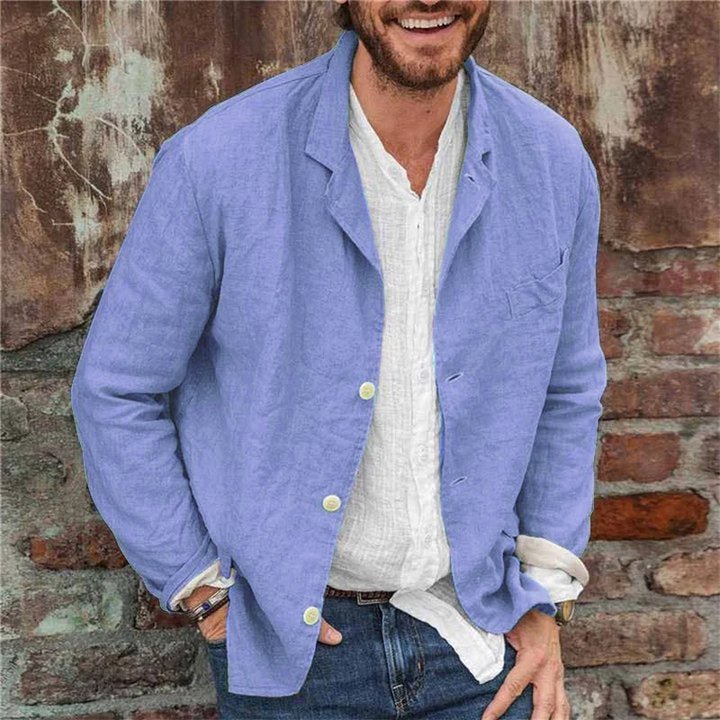 Leinenblazer | Leichtgewicht | Lockere Passform | Leinenjacke | Herrenbekleidung-HauteBerlin